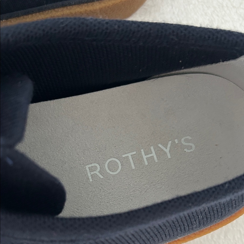 Rothy's Navy Canvas Lace-Up Sneakers with Gum Sole. Size 11.New - Picture 4 of 10